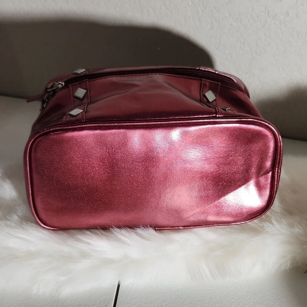 Avon Metallic redish pink makeup bag